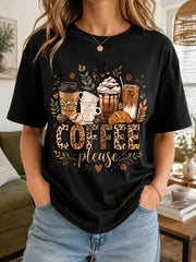 Coffee Please Leopard Print Design, Halloween Christmas Hot , Gift For Coffee Lovers Women Girls Friends