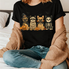 French Bulldog Halloween T-Shirt - Cute French Bulldog Puppies & Dog In Costumes