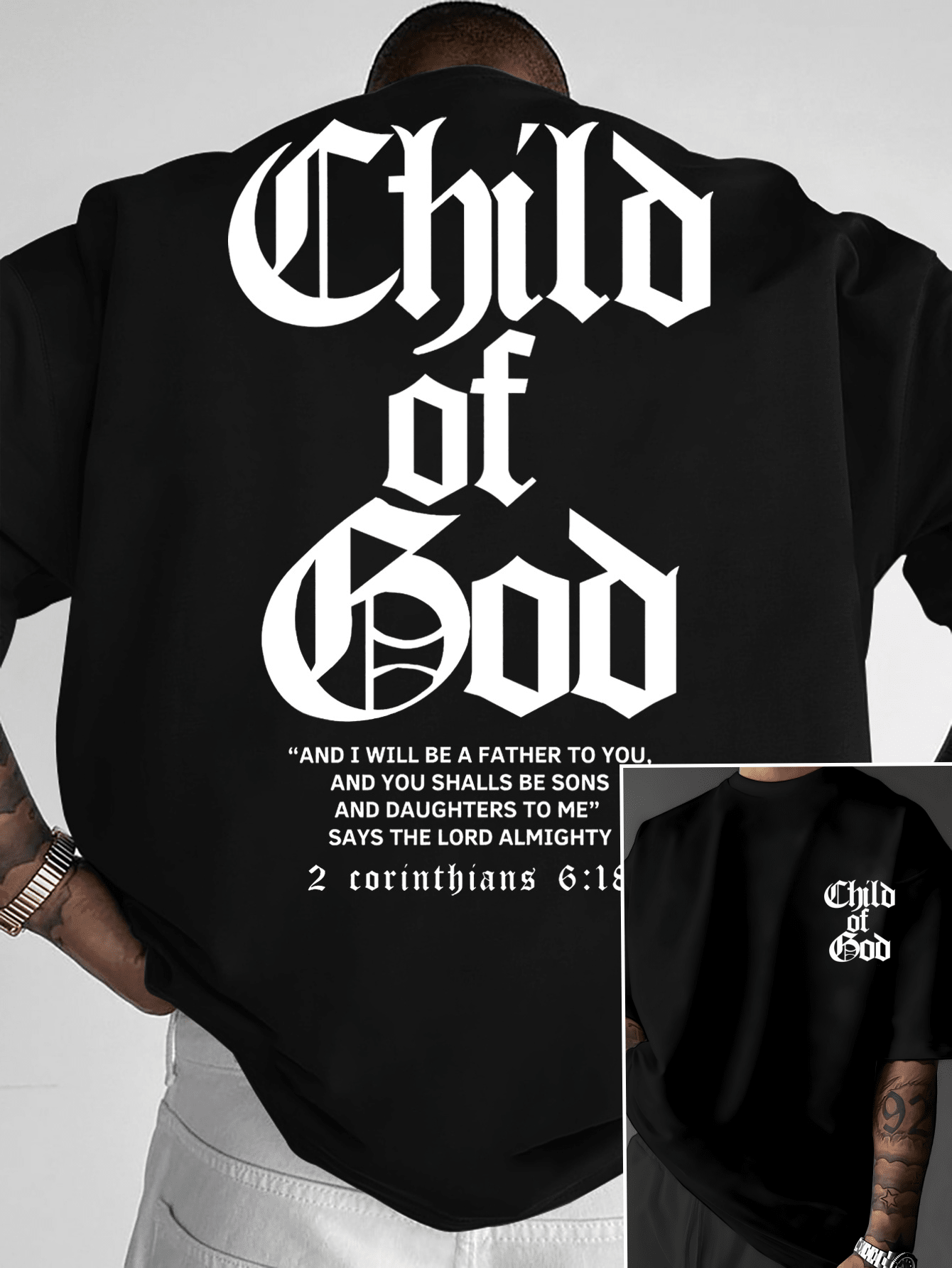 Men Jesus The Way The Truth The Life Mountain Print T Shirt Oversized Crew Neck Faith Casual Short Sleeve Tee