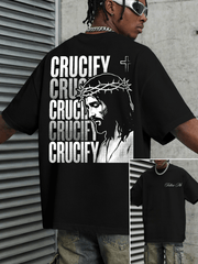 Men Jesus The Way The Truth The Life Mountain Print T Shirt Oversized Crew Neck Faith Casual Short Sleeve Tee