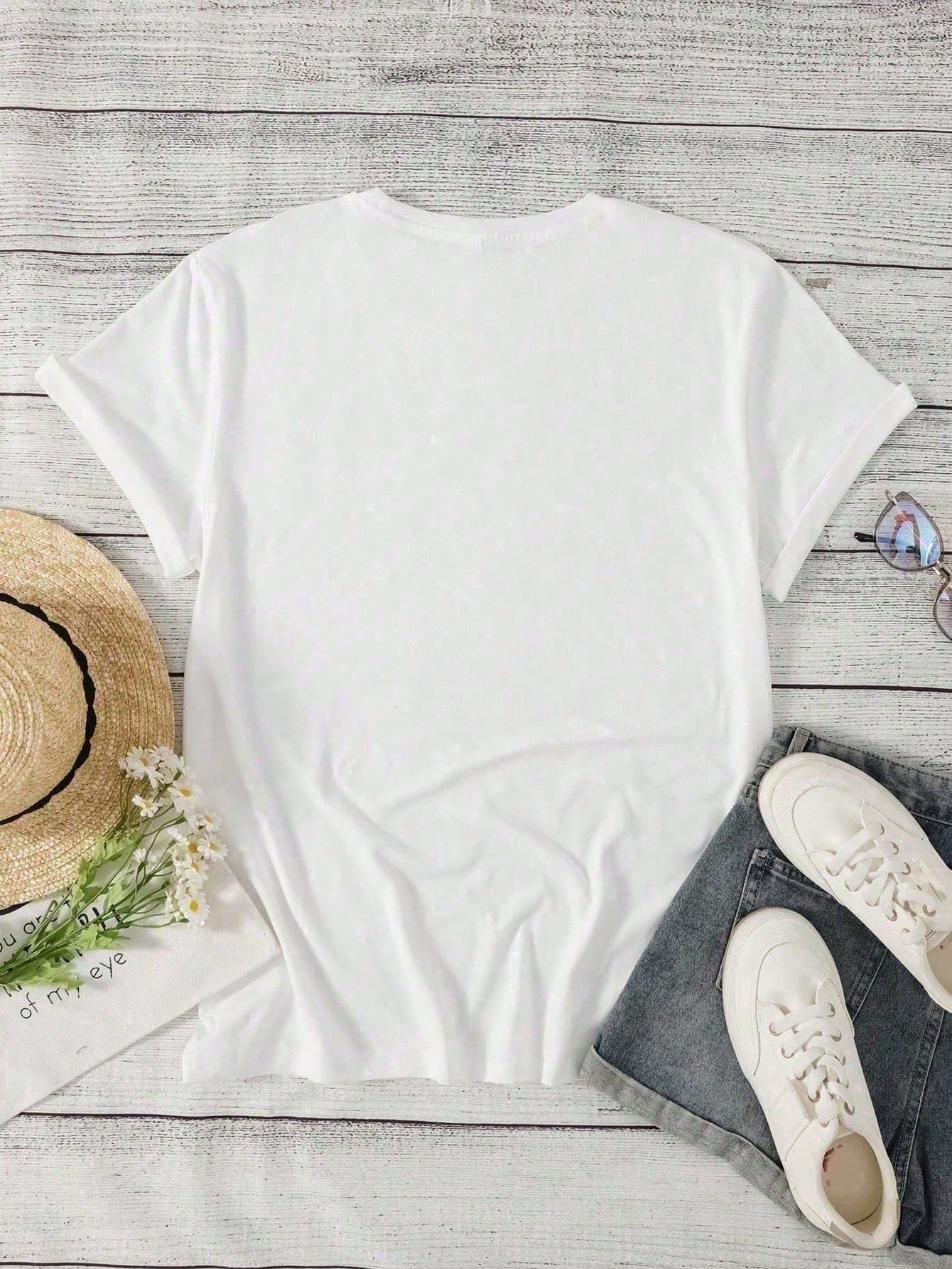 Women's Cute Boo Ghost Leopard Bow Graphic T-Shirt, Fall Halloween Short Sleeve Casual Tee