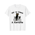 Off to Cause A Kerfuffle Funny Black Cat Meme T-Shirt Fashionable And Unique Shirts