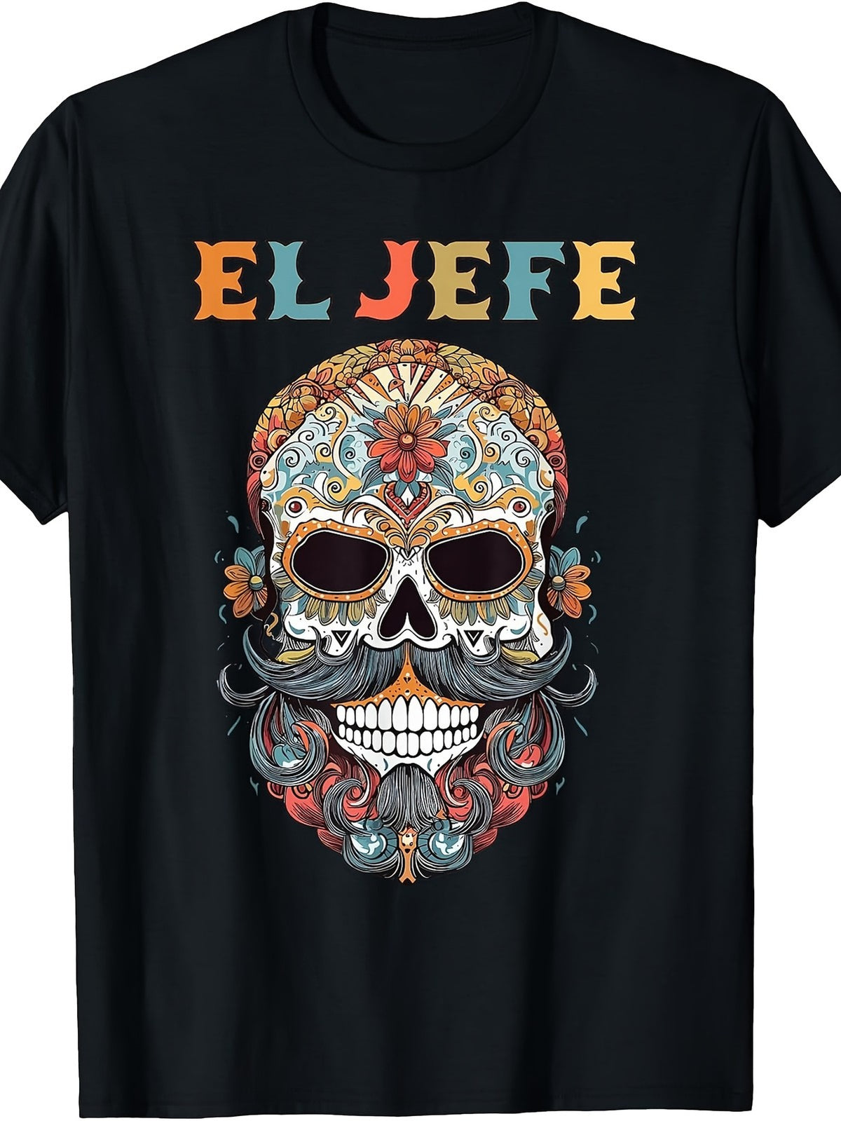 The Boss Funny Skull Mexican Boss Spanish Day of The Dead T-Shirt