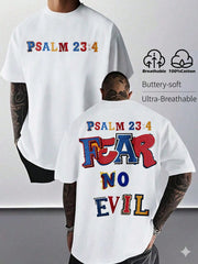 Men's "FAITH OVER FEAR" Christian T-Shirt|Psalm 118:6 Scripture Design
