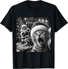 Racoon Santa Christmas Xmas Holiday Funny Cat Unisex T-Shirt