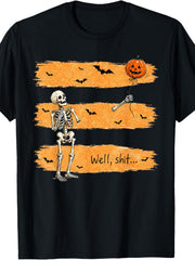 Skeleton with Balloon Pumpkin Funny Skeleton Lost Balloon T-Shirt