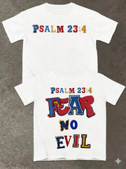 Men's "FAITH OVER FEAR" Christian T-Shirt|Psalm 118:6 Scripture Design