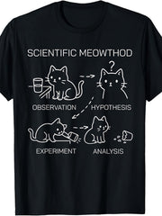 Retro Meowthod Science T-Shirt - Funny Cat Chemistry with Meowthod Equation