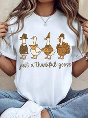 Just A Thankful Goose,Funny Cozy Goose,Autumn Goose Shirt