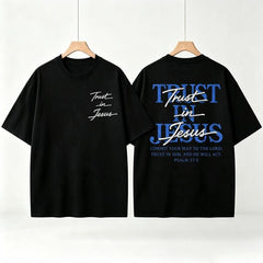 Christian "Trust in Jesus" Psalm 37:5 Bible Verses Design, Faith-Based