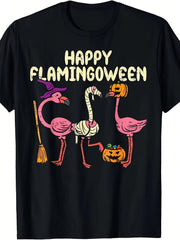 Halloween Flamingo Witch Mummy Pumpkin Happy Flamingoween Animal Lover TShirt