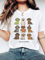 Women's Halloween Dachshund Graphic T-Shirt