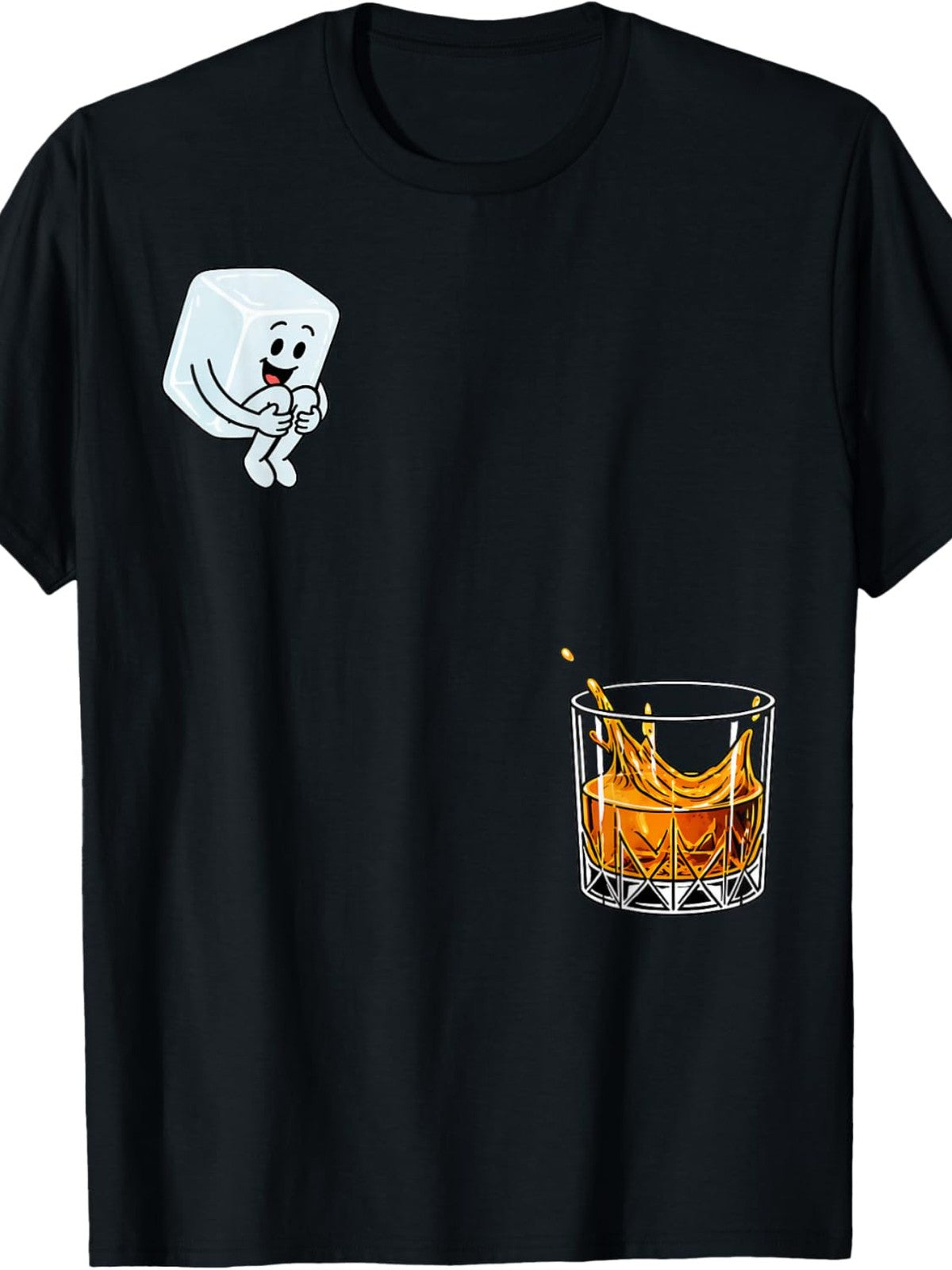Bourbon Cannonball Whiskey Lover Cute Ice Splash Drink T-Shirt for Men Women
