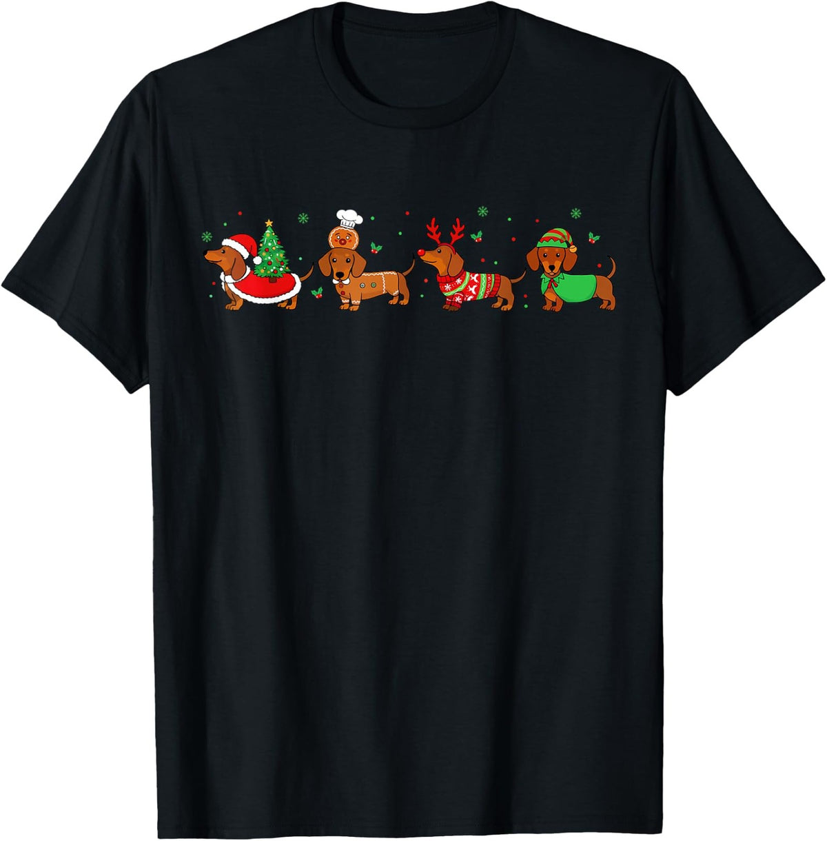 Cute Dachshund Christmas Pajamas Dog Lovers Xmas Unisex T-Shirt