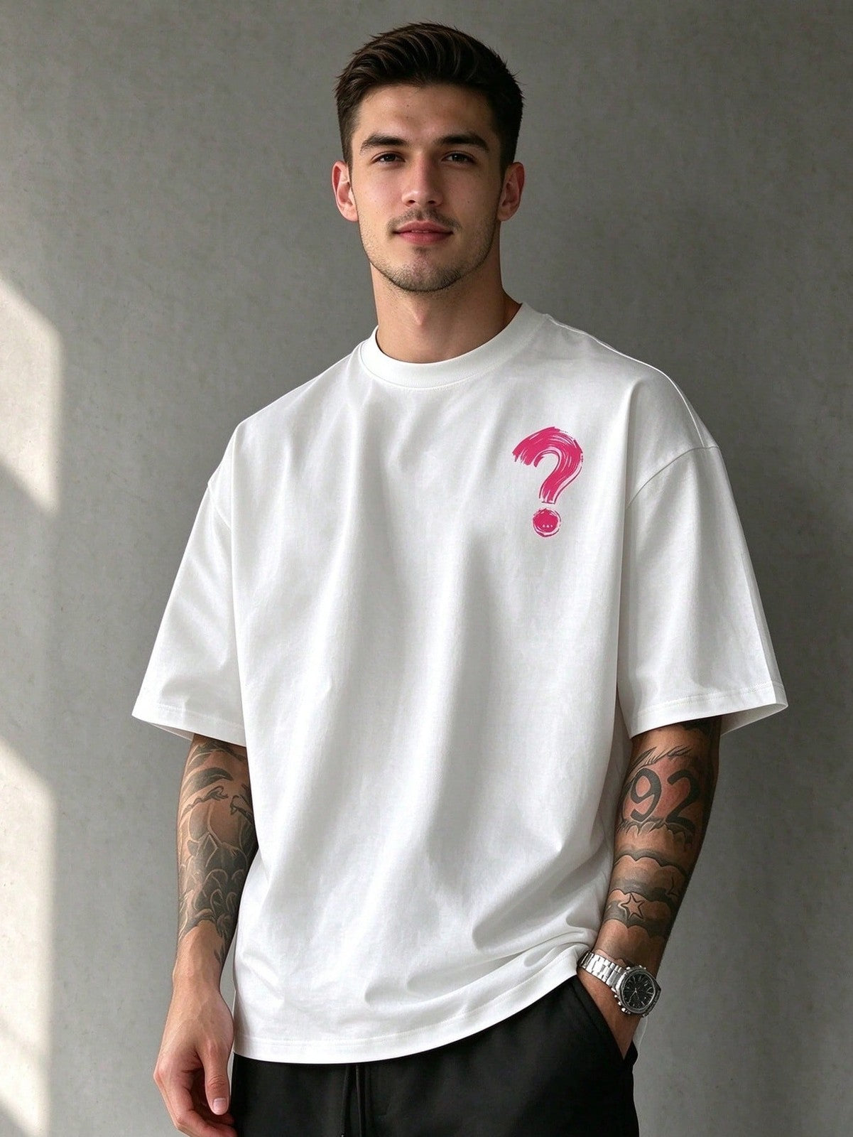 What If It All Works Out Text Print, Summer Daily Wear, Mens Clothes Ropa