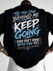 Men's "God Will Never Fail You" Christian Double-sided Graphic T-Shirt