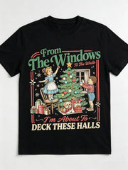 From The Windows To The Walls T-Shirt Deck These Halls Retro Christmas Tree