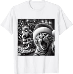 Racoon Santa Christmas Xmas Holiday Funny Cat Unisex T-Shirt