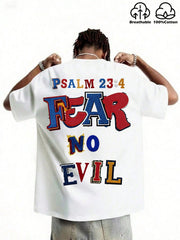 Men's "FAITH OVER FEAR" Christian T-Shirt|Psalm 118:6 Scripture Design
