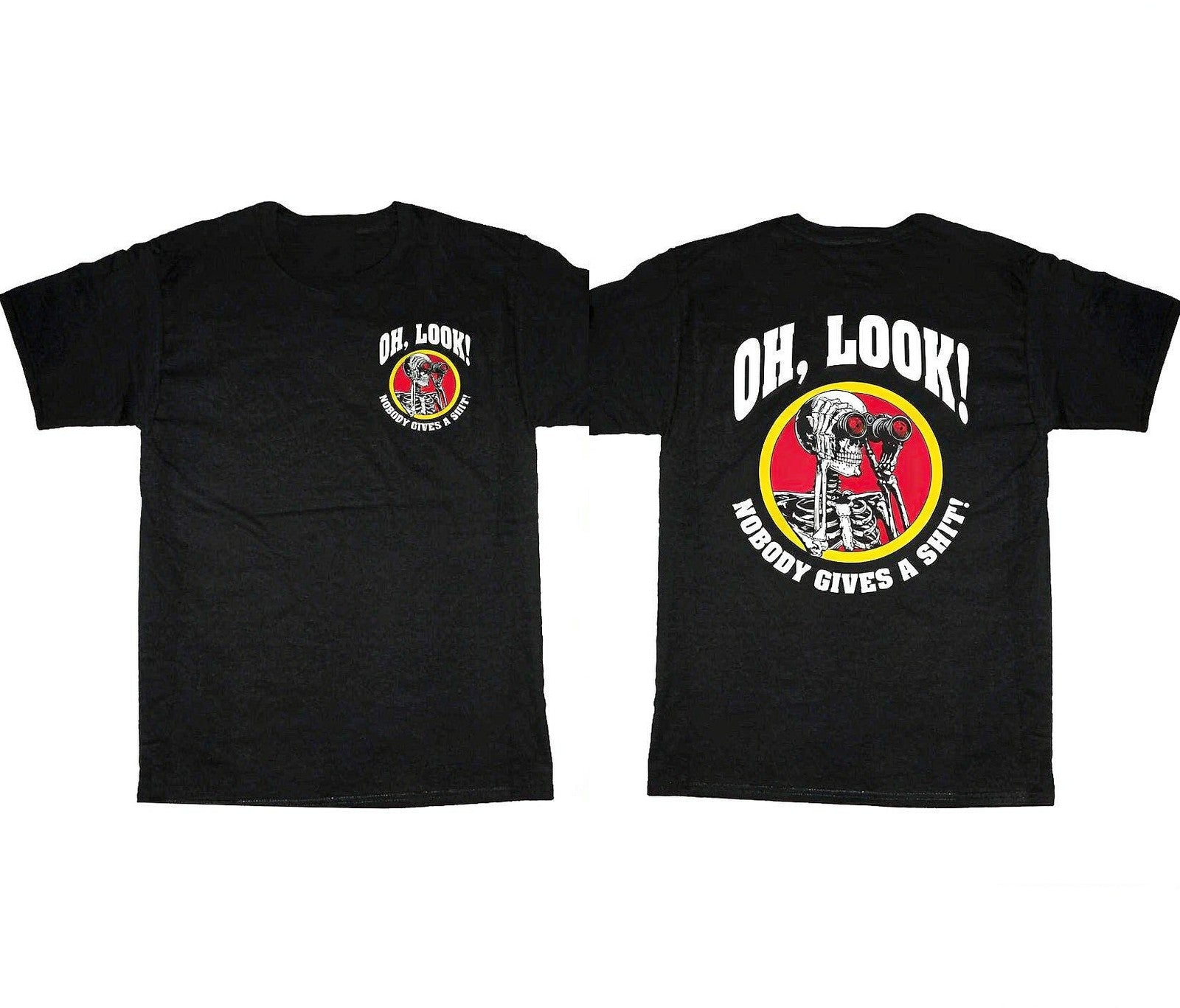 Funny Rude Offensive Double-sided For Men Graphic Tees Skeleton Funniest Shirts