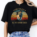 Bud And Sissy Looking For Love In All The Wrong Places Shirt, Retro 80s Country Movie Quote Tee, Vintage Romance Unisex T-Shirt, Cowboy Couple Gift Cotton Fashion