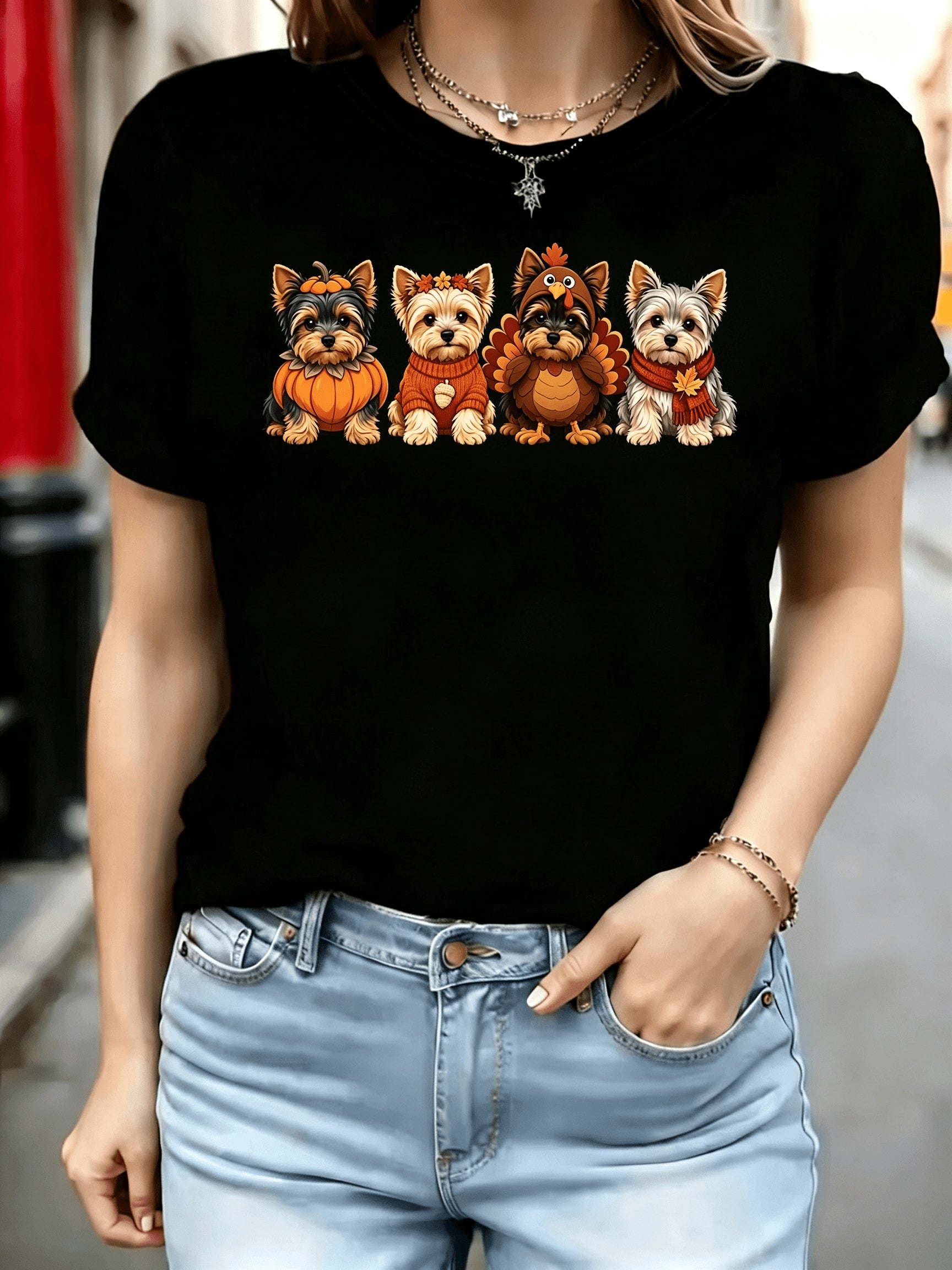 Yorkie Halloween Shirt, Yorkshire Terrier Costume Tee, Ghost Witch Pumpkin Vampire Dog Lover Fall Shirt, Yorkie Lover Shirt