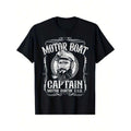 Motor Boat Captain Funny Boating Motorboating Lake T-Shirt With USA Local Heat Transfer Design