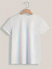 Men's Retro Dachshund T-Shirt - Pink Striped Short Sleeve Round Neck Tee with Dachshund Graphic
