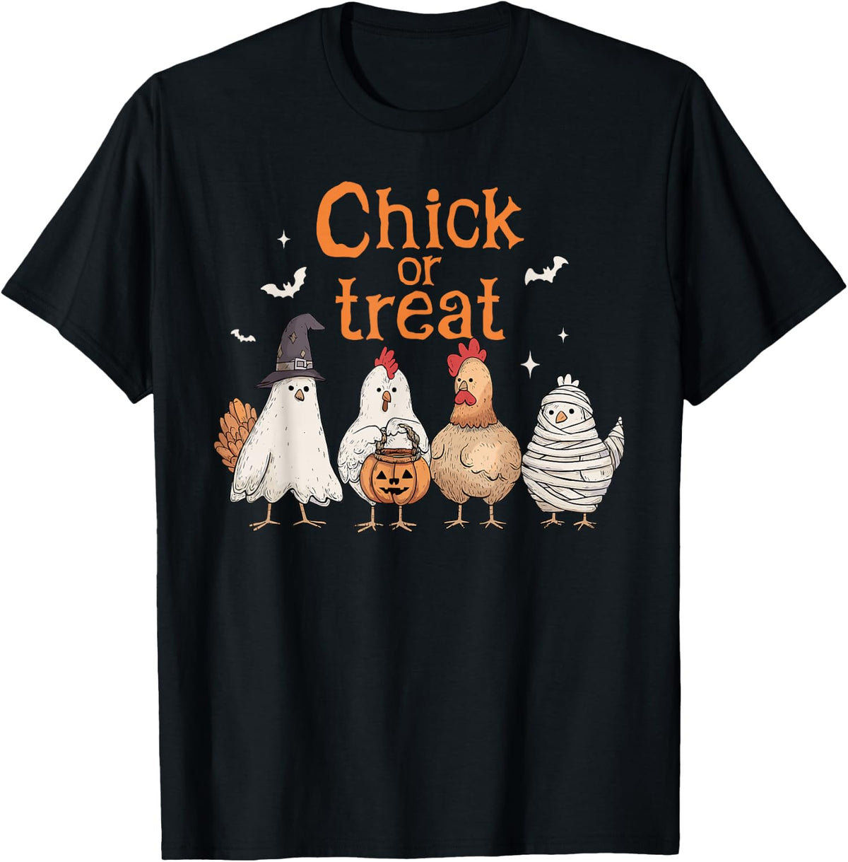 Chick Or Treat Halloween Witch Spooky Chicken Fun Unisex T-Shirt