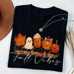Fall Pumpkin Shirt, Autumn Vibes Graphic Tee, Thanksgiving T-Shirt, Cozy Pumpkin Season Apparel, Fall Mom Shirt