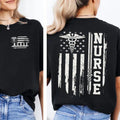 Nurse Flag T-shirt, American Flag Nurse Shirt, Nurse Appreciation Gift, Nurse Weeks Tee