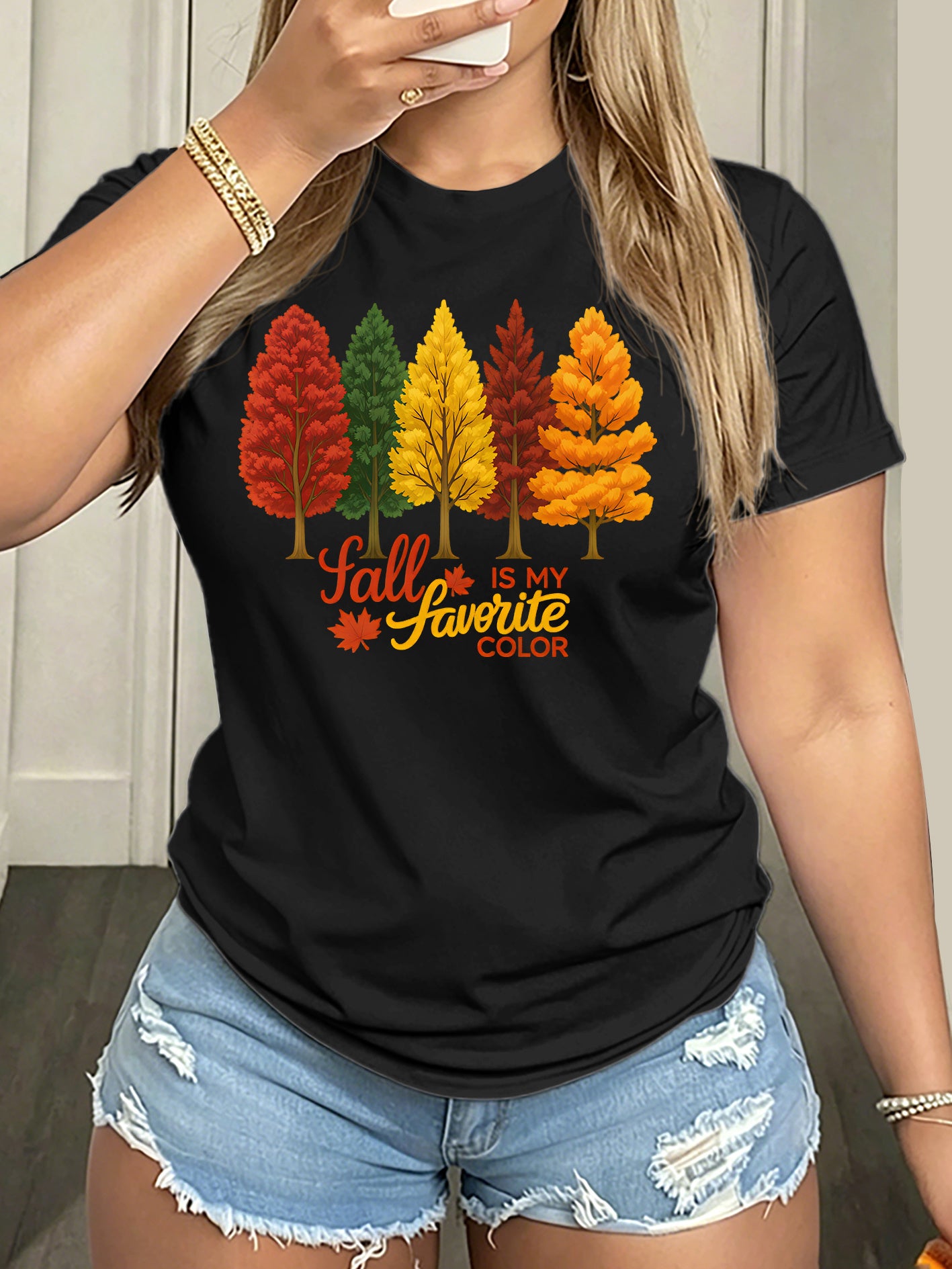 Fall Is My Favorite Color T-Shirt Autumn Trees Graphic Tee
