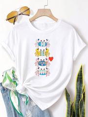 Colorful Crab T-Shirt, Geometric Heart Ocean Animal Graphic Tee