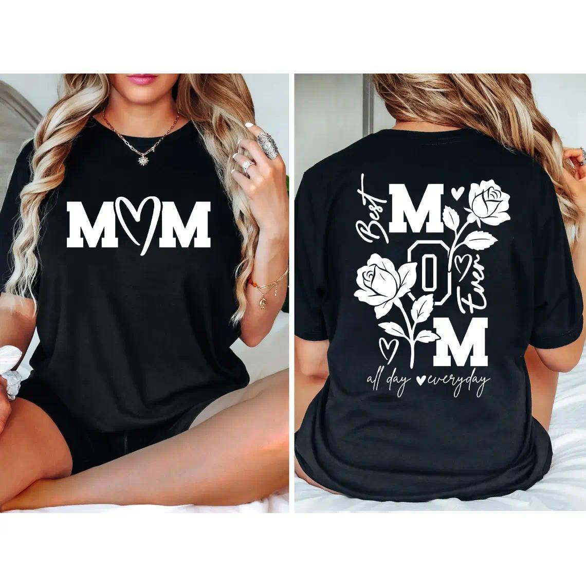 Double-Sided Print! 100% Cotton Mom Tee - Cool Mom Club, Great Mother’s Day Gift, Comfortable for Road Trips