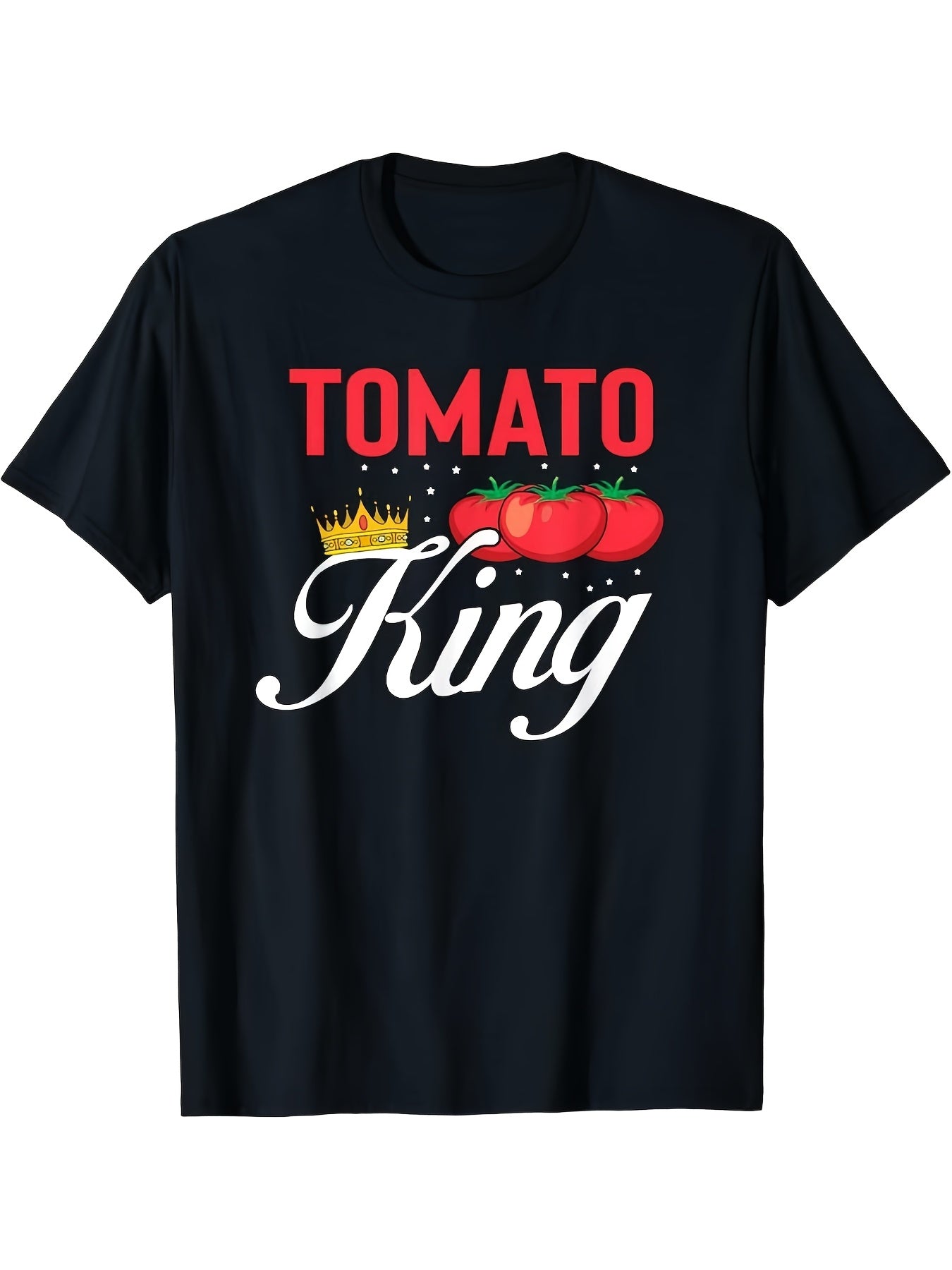 Tomato King T-Shirt, Funny Crown Vegetable Garden Graphic Tee for Men Women
