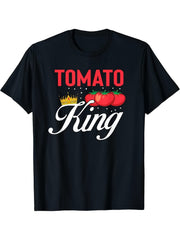 Tomato King T-Shirt, Funny Crown Vegetable Garden Graphic Tee for Men Women