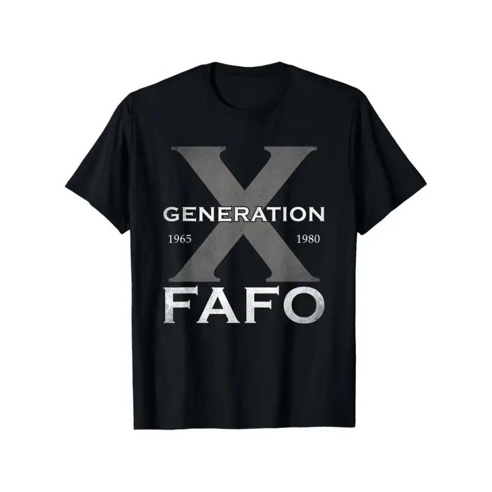 Ultra-Soft Cotton "Generation X" FAFO 60s/70s Nostalgic Tee for Men