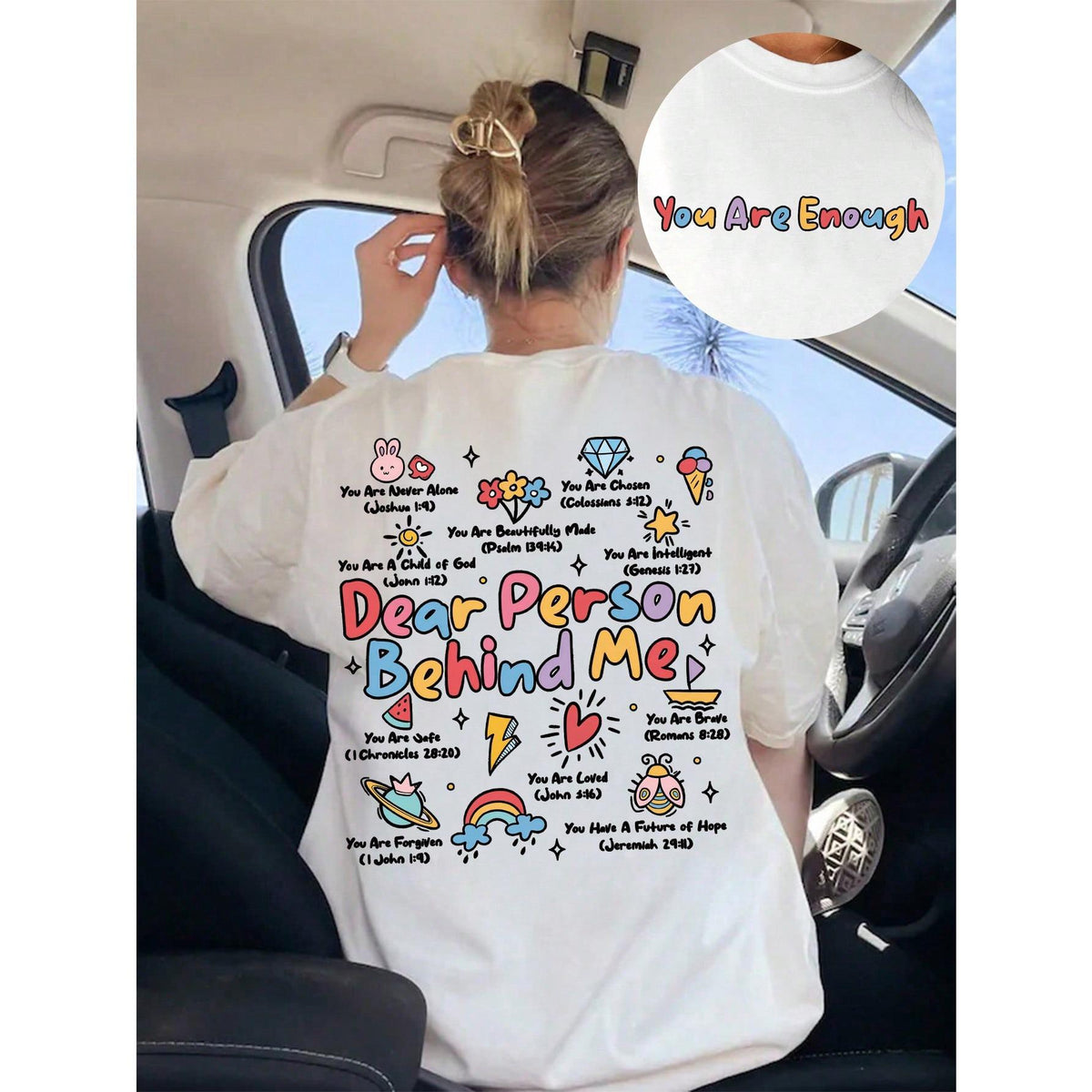 Dear Man Behind Me Bible Verse Shirt , Fashion Bible Verse Shirt, Fashion Christian Shirt, You're Enough, Jesus T-Shirt
