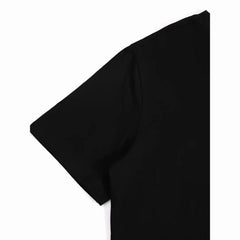 Cotton Short-Sleeve Round Neck Graphic Christmas T-Shirt - Funny Black Cat Tree Lights Print,Funny Christmas Gifts