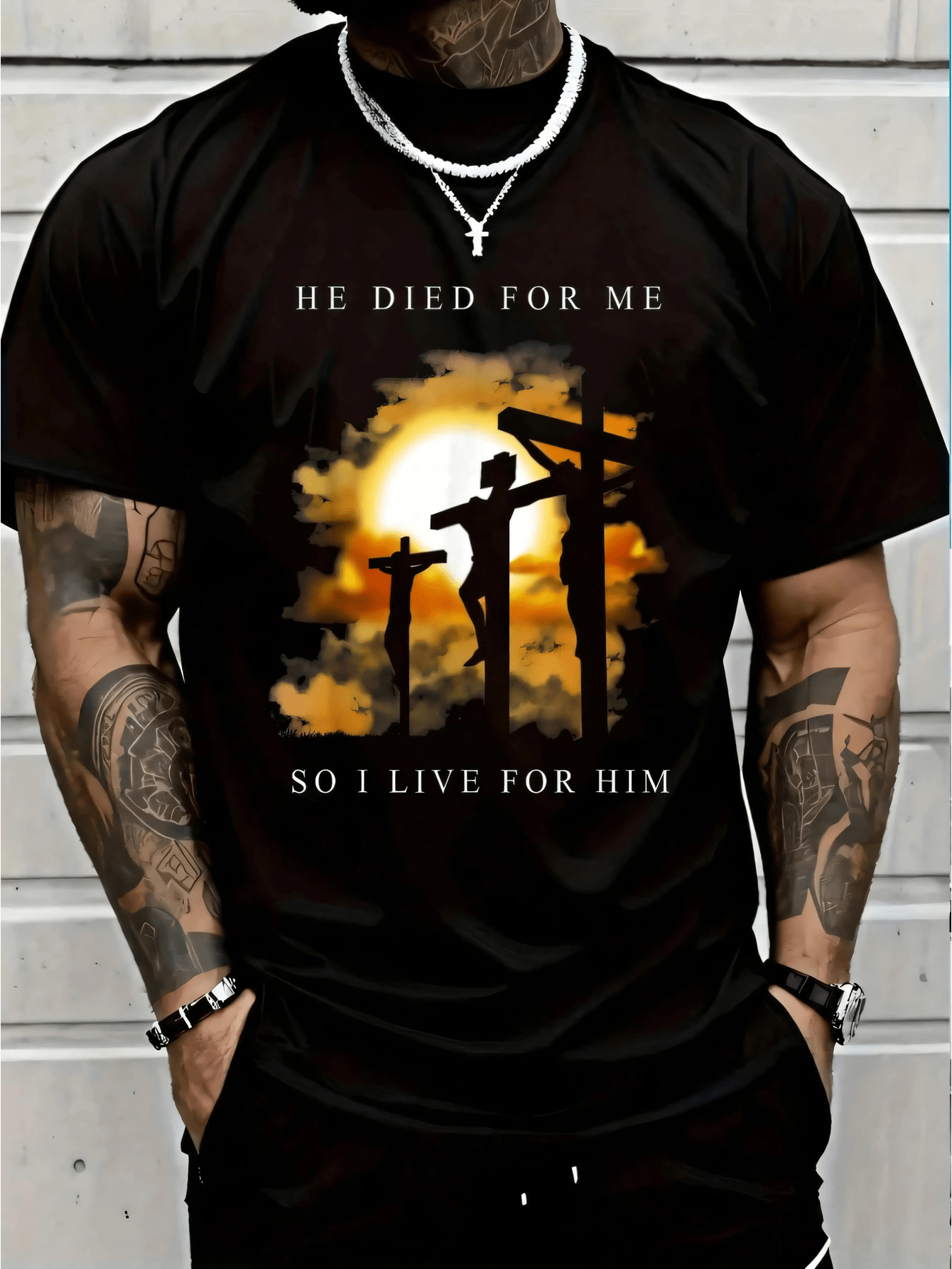 100% Cotton Christian Bible Verse - Jesus Died For Me T-Shirt Women's Men Graphic
