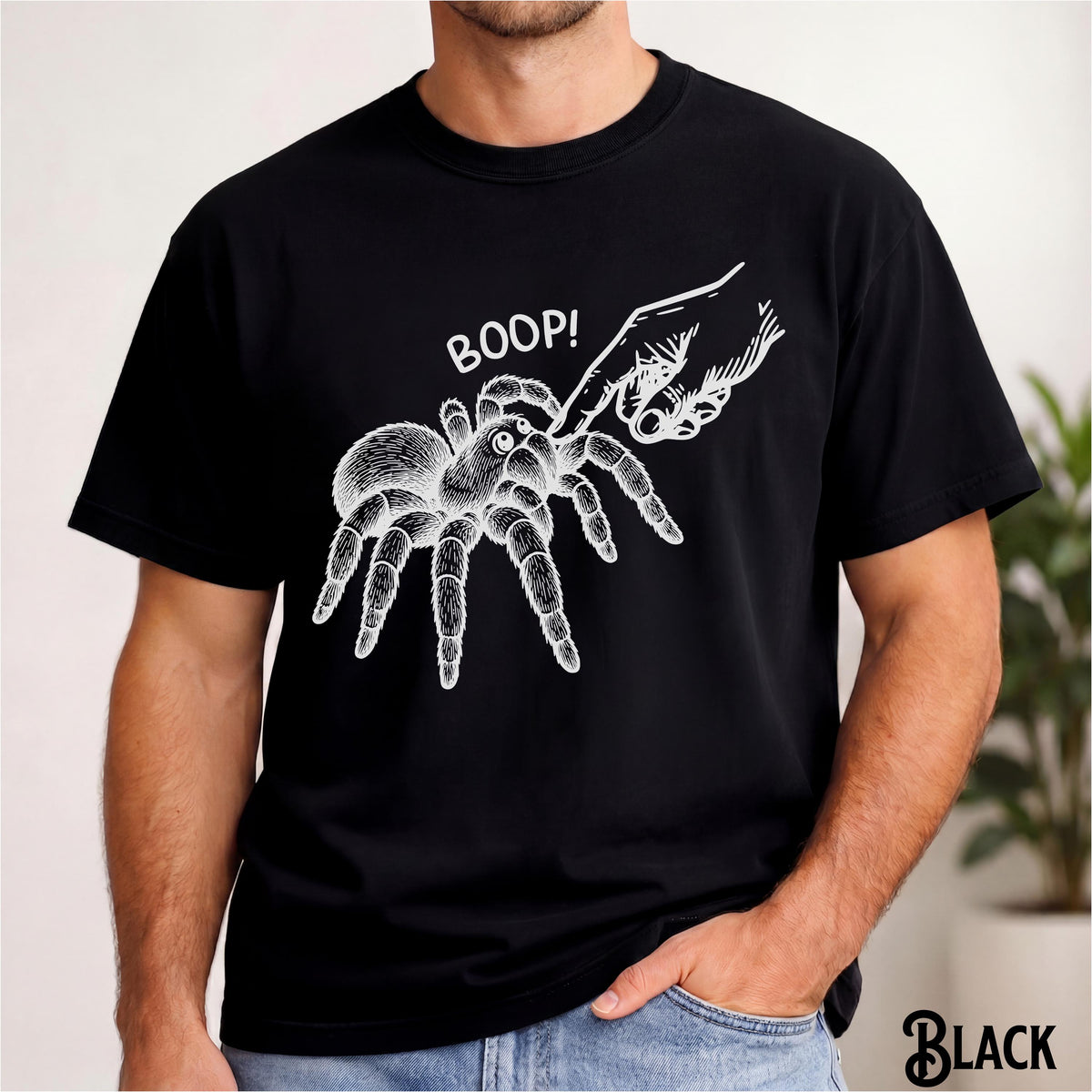 Boop the Tarantula Shirt, Funny Spider Lover T-Shirt, Arachnid Graphic Tee, Gothic Nature Halloween Shirt, Funny Entomology Gift