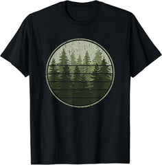 Vintage Forest T-Shirt Featuring Wildlife and Nature Design