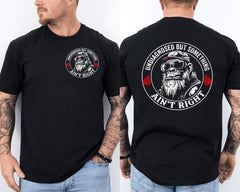 Undiagnosed But Something Ain't Right Funny Monkey Saying Front & Back T-Shirt