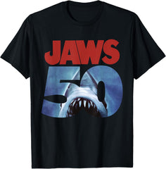 Jaws 50th Anniversary Movie Gift Retro Movie Fans Unisex T-Shirt